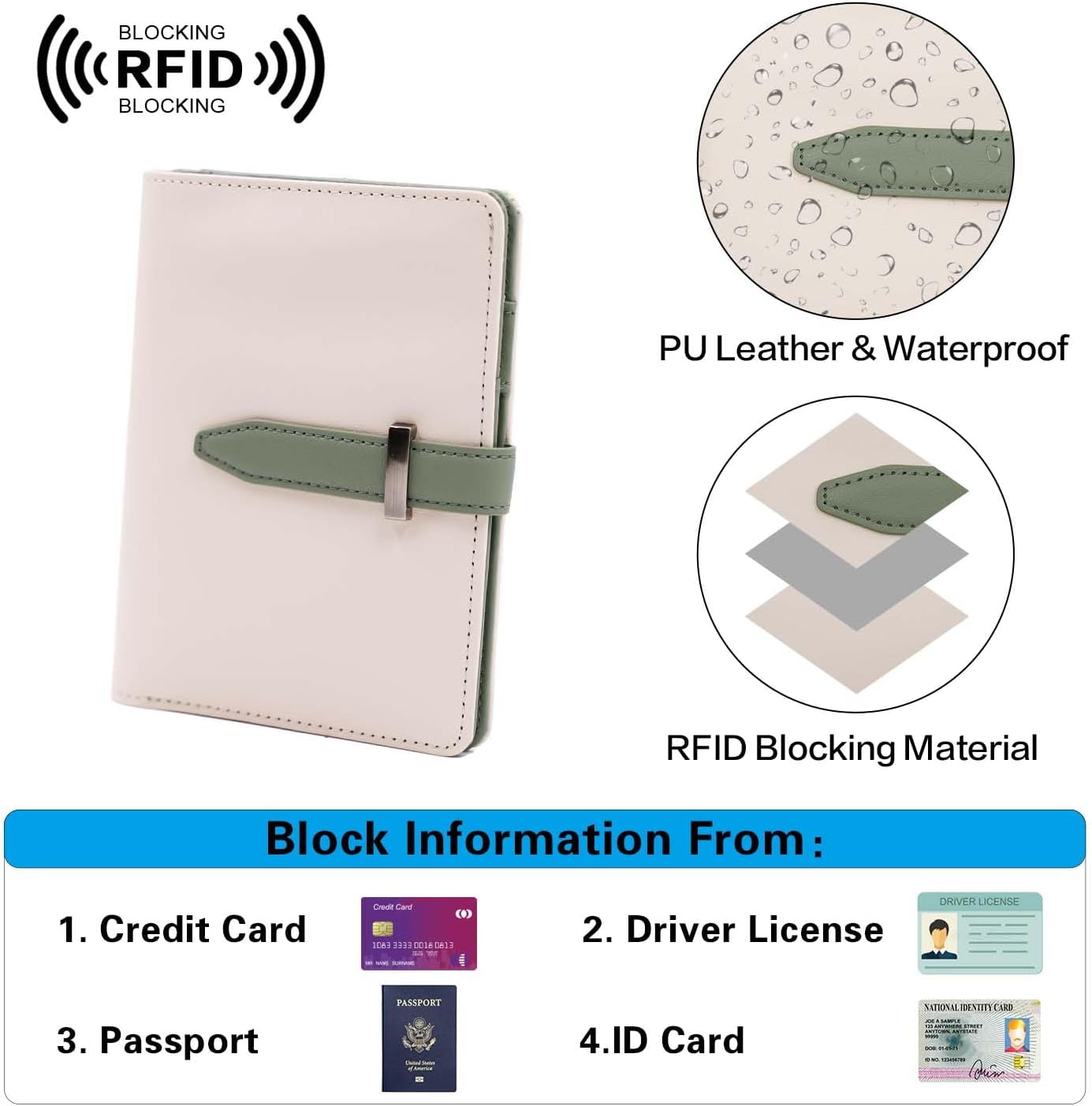 AirTag Passport Wallet – RFID Travel Organizer for Women & Men - Abbycart