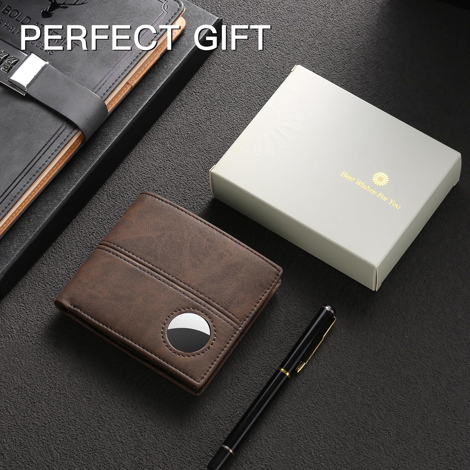 AirTag Wallet for Men – RFID Blocking Leather Bifold - Abbycart