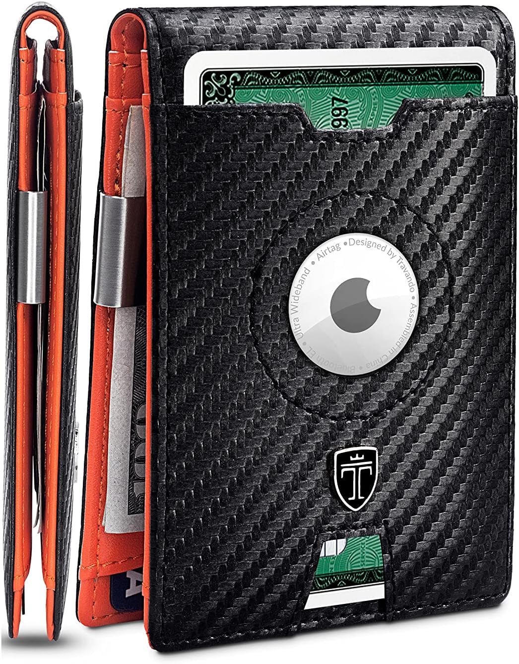 AirTag Wallet for Men - RFID Blocking Slim Bifold with Money Clip & Card Holder - Abbycart