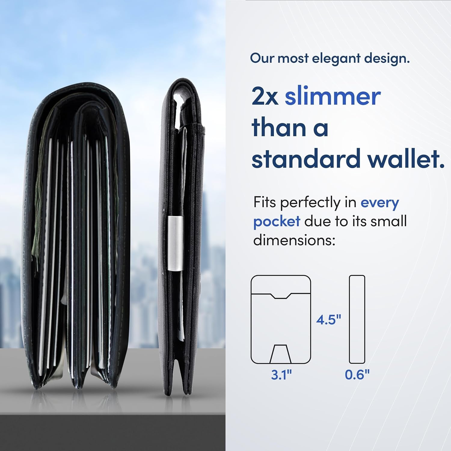 AirTag Wallet for Men - RFID Blocking Slim Bifold with Money Clip & Card Holder - Abbycart