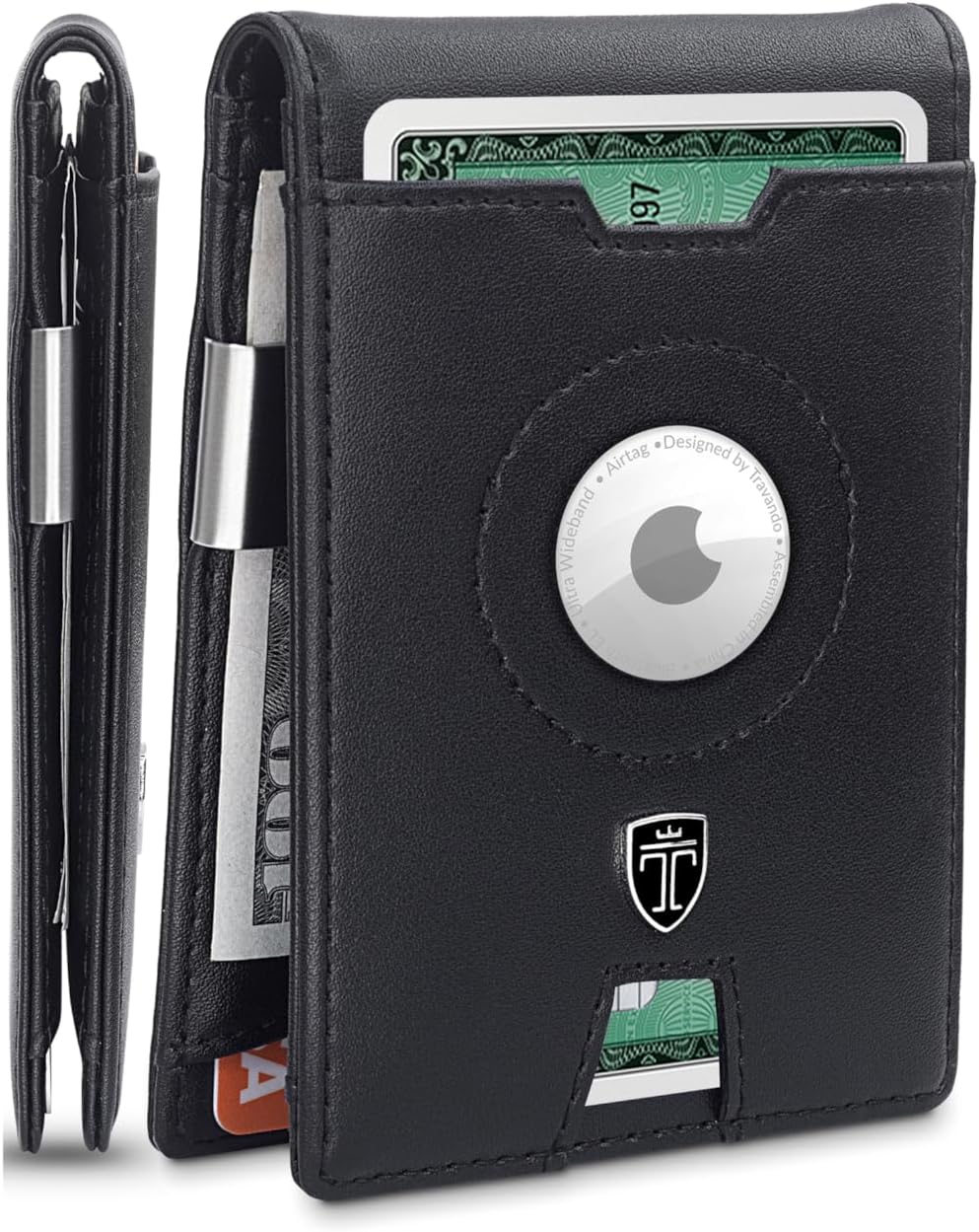 AirTag Wallet for Men - RFID Blocking Slim Bifold with Money Clip & Card Holder - Abbycart