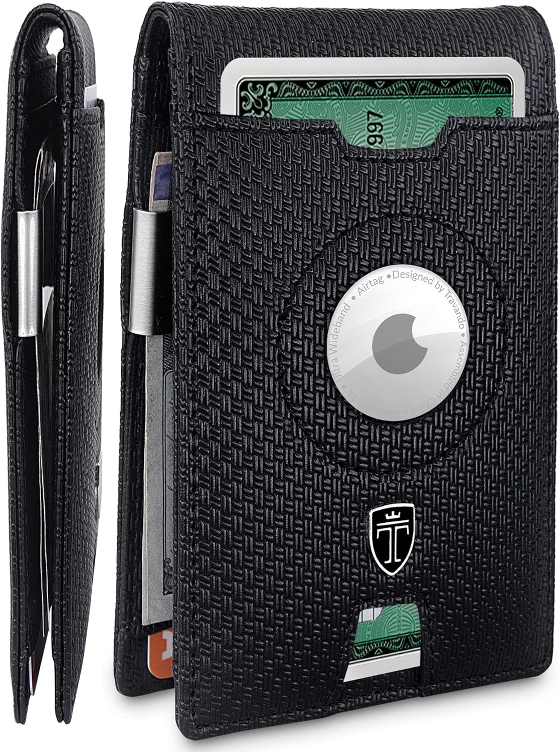 AirTag Wallet for Men - RFID Blocking Slim Bifold with Money Clip & Card Holder - Abbycart