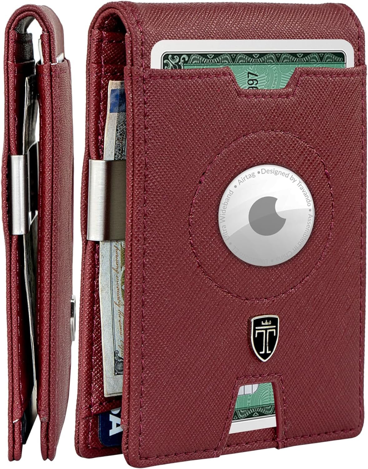 AirTag Wallet for Men - RFID Blocking Slim Bifold with Money Clip & Card Holder - Abbycart