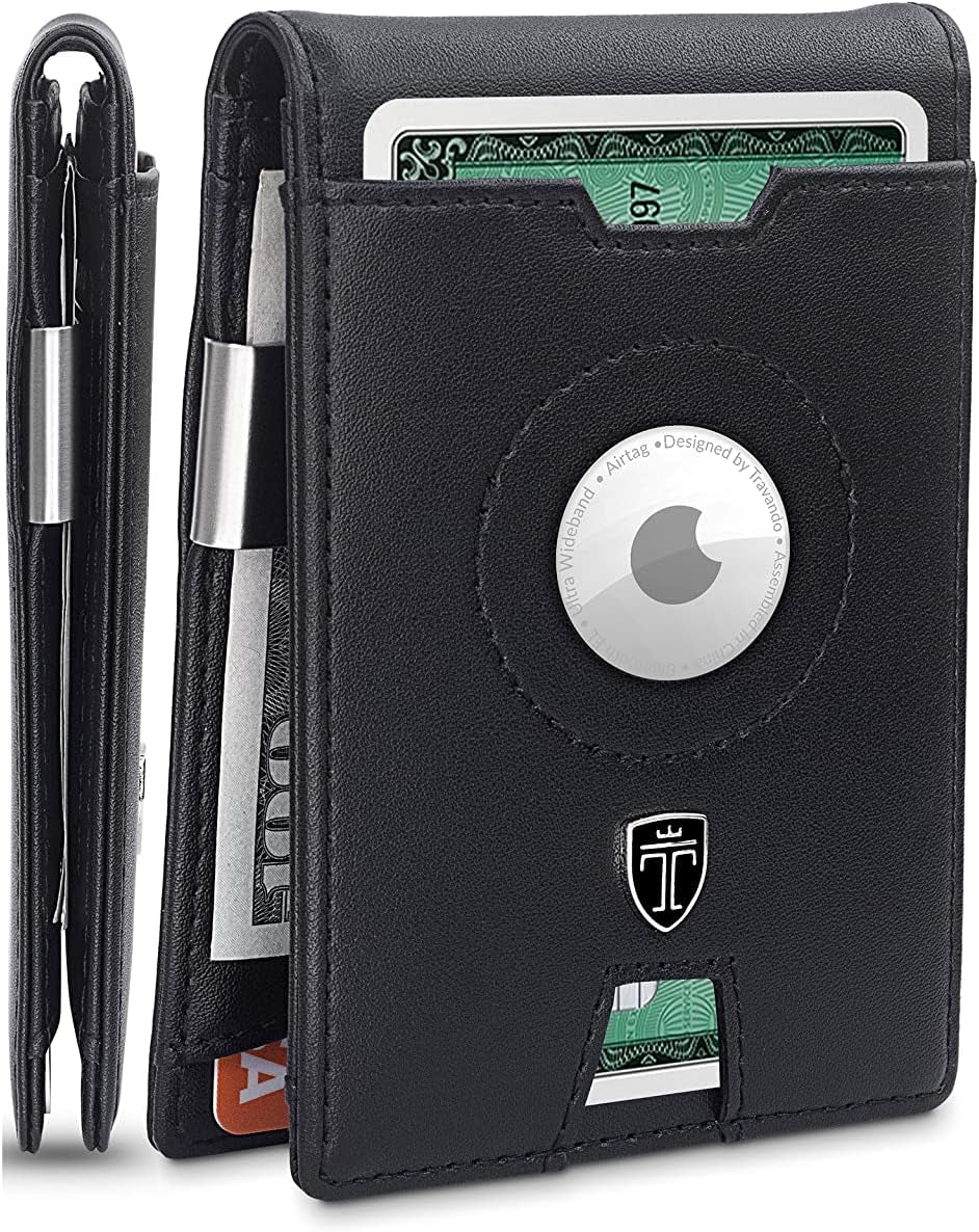 AirTag Wallet for Men - RFID Blocking Slim Bifold with Money Clip & Card Holder - Abbycart
