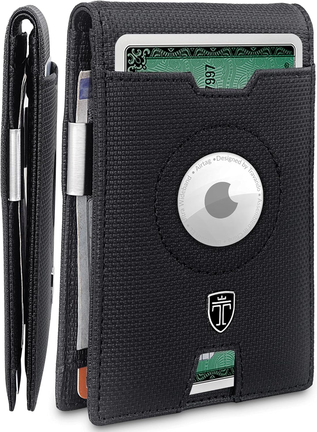 AirTag Wallet for Men - RFID Blocking Slim Bifold with Money Clip & Card Holder - Abbycart