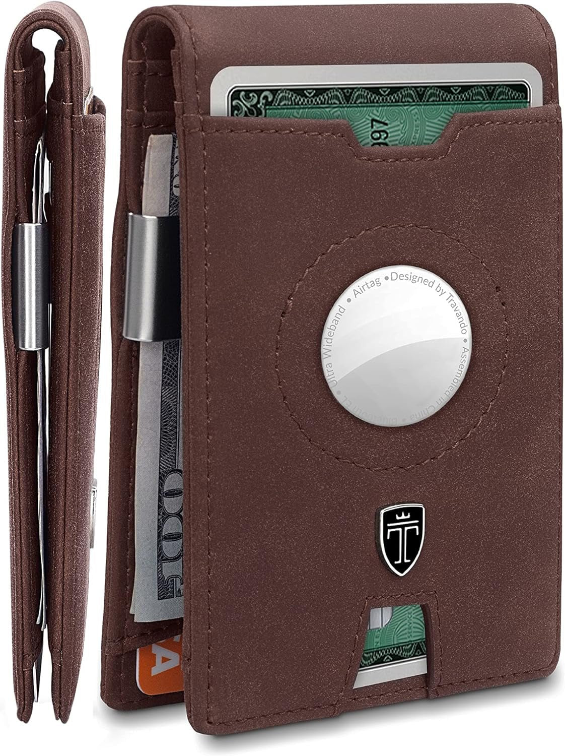 AirTag Wallet for Men - RFID Blocking Slim Bifold with Money Clip & Card Holder - Abbycart