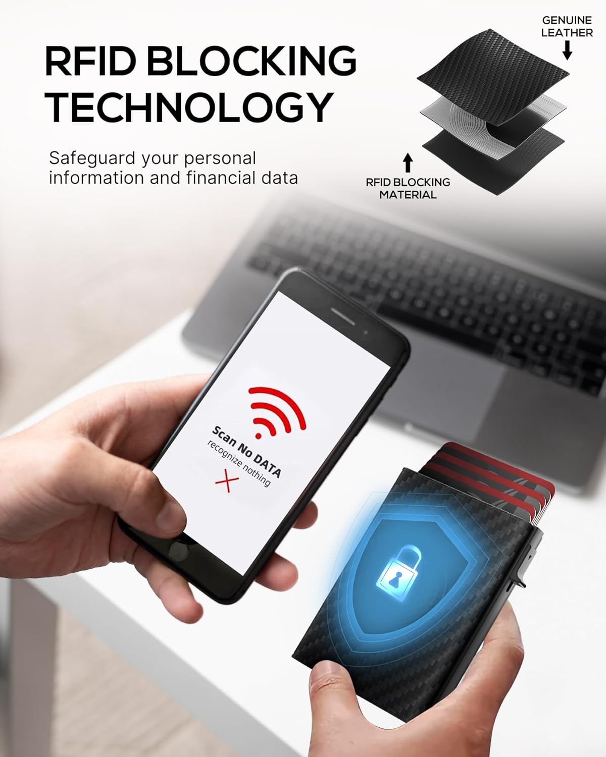 AirTag Wallet for Men – RFID Slim Pop - Up Card Holder - Abbycart