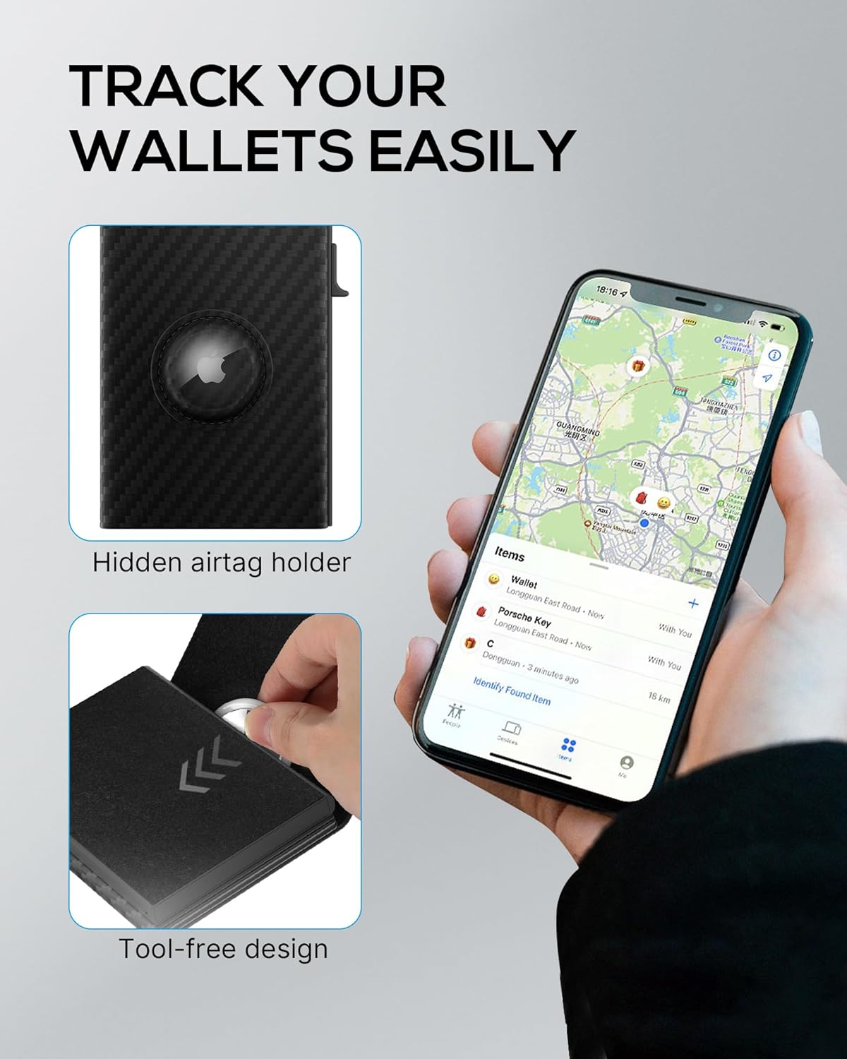 AirTag Wallet for Men – RFID Slim Pop - Up Card Holder - Abbycart