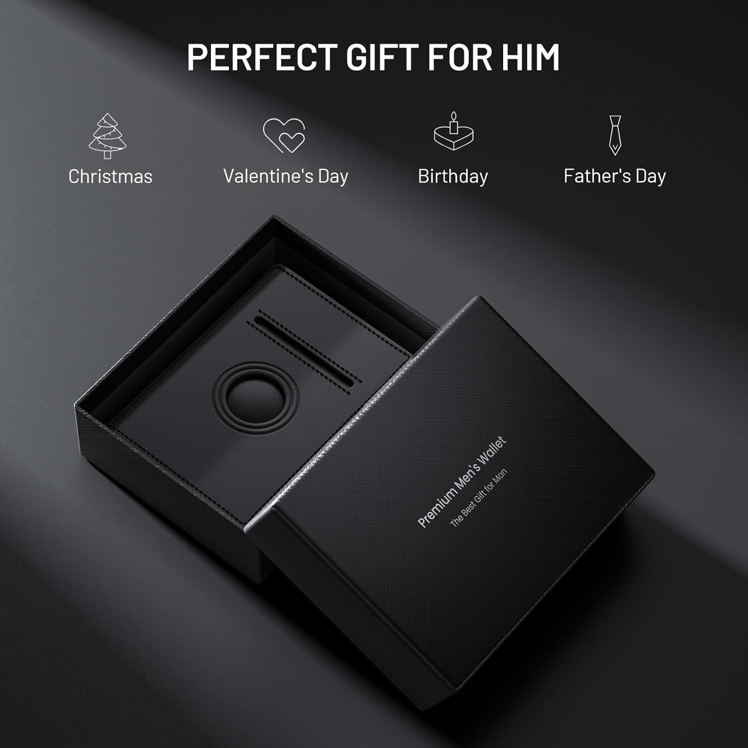 AirTag Wallet for Men – Slim Leather RFID Trifold Wallet - Abbycart