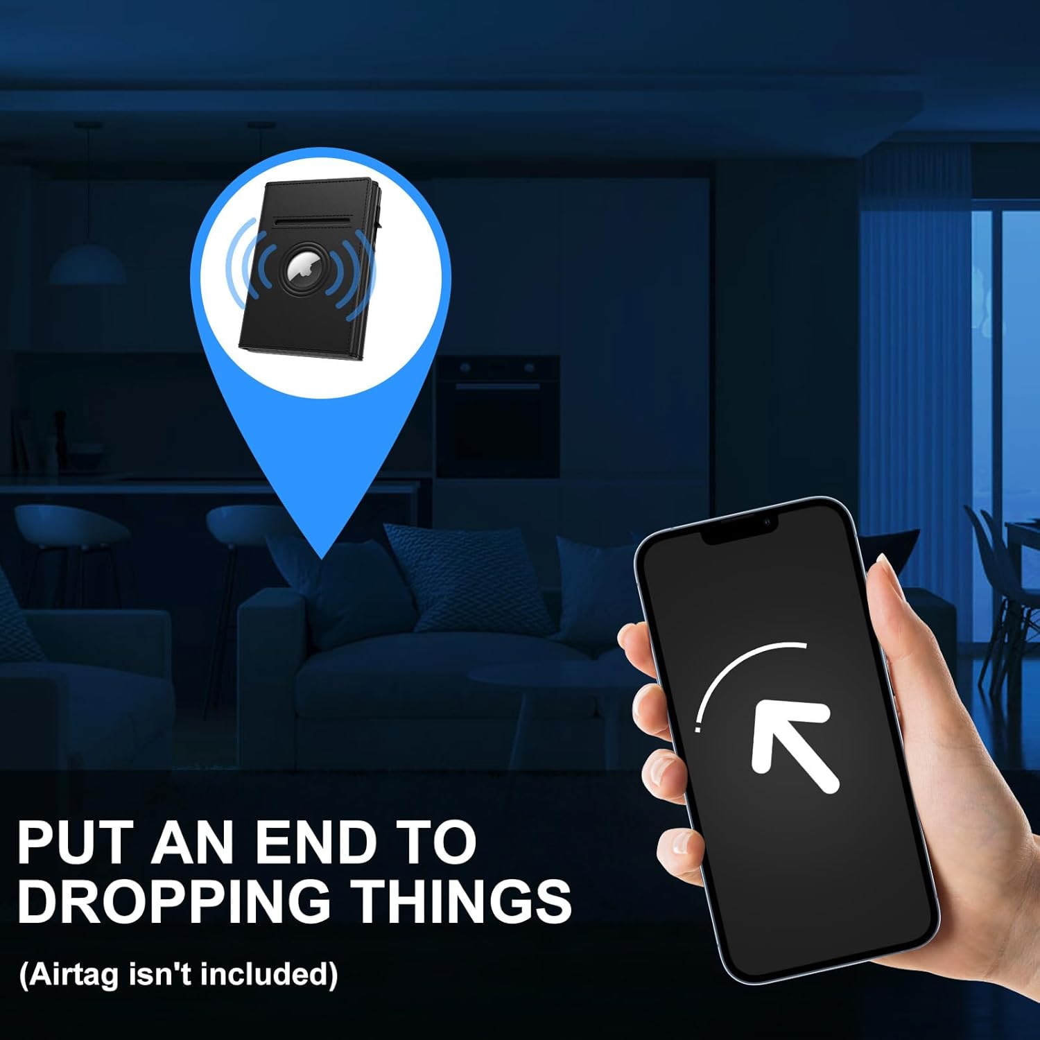 AirTag Wallet for Men – Slim Leather RFID Trifold Wallet - Abbycart