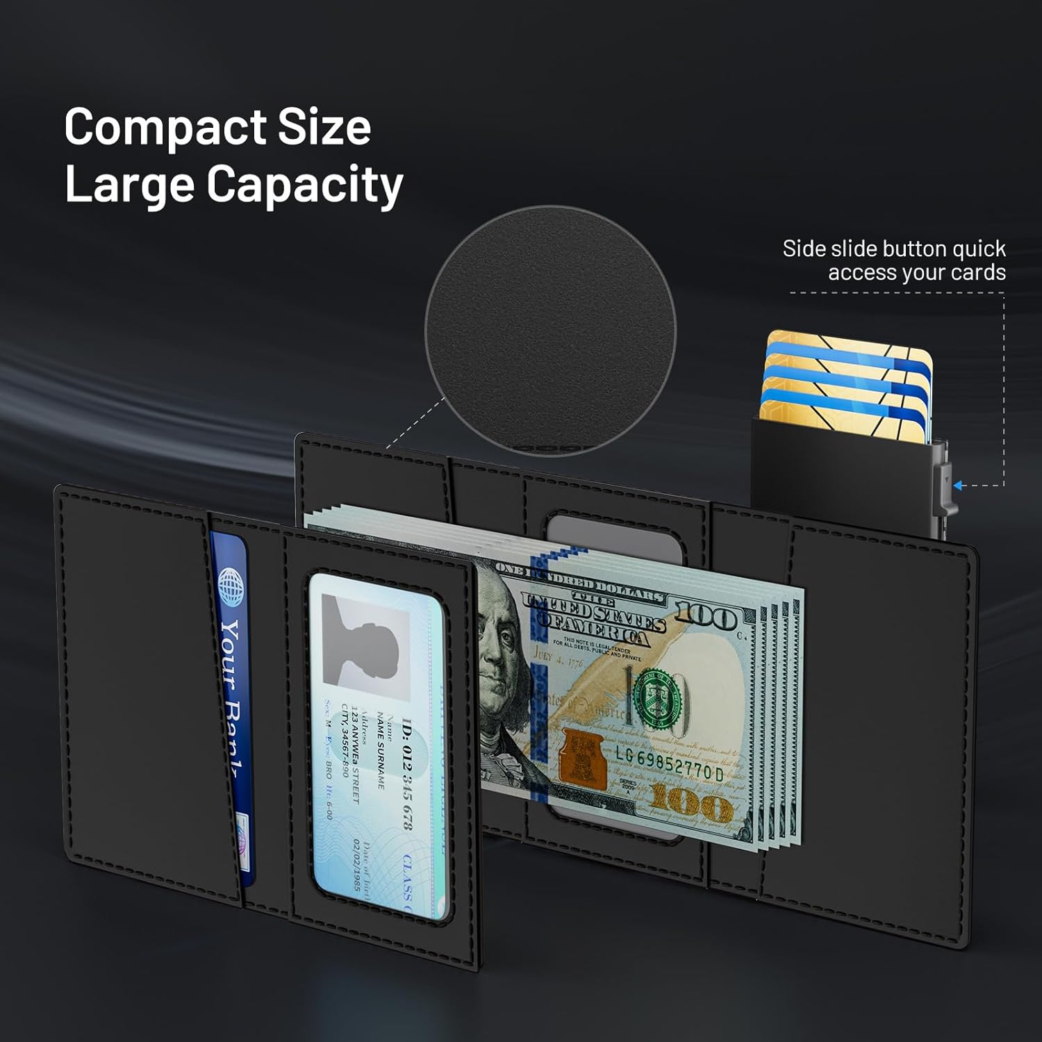 AirTag Wallet for Men – Slim Leather RFID Trifold Wallet - Abbycart