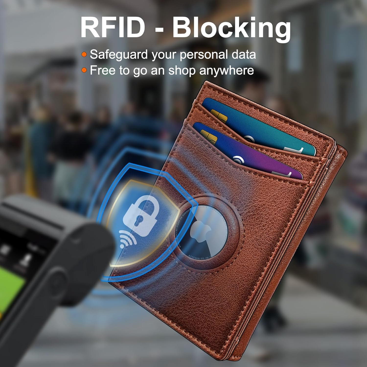 AirTag Wallet for Men – Slim Leather Trifold RFID Blocking - Abbycart