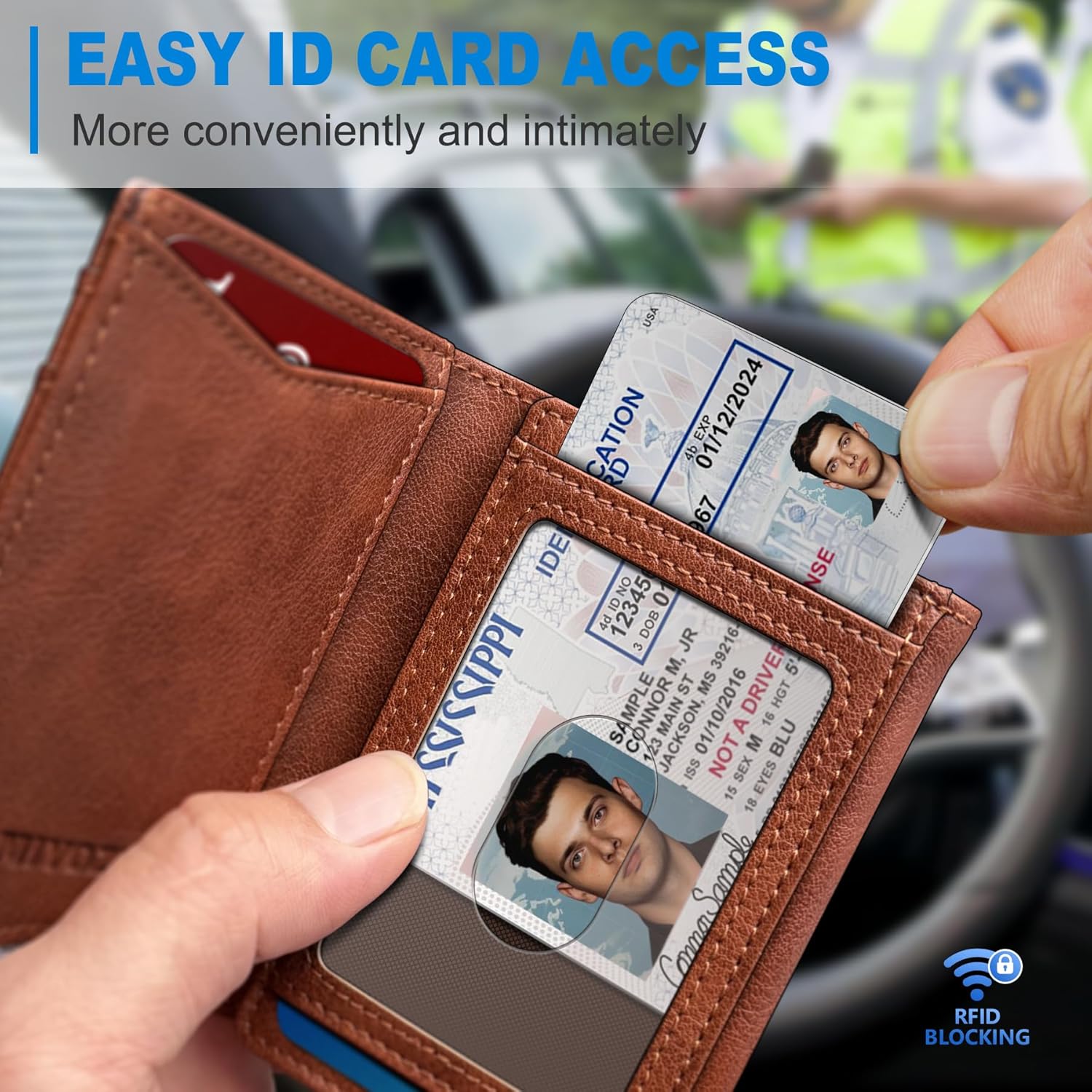 AirTag Wallet for Men – Slim Leather Trifold RFID Blocking - Abbycart