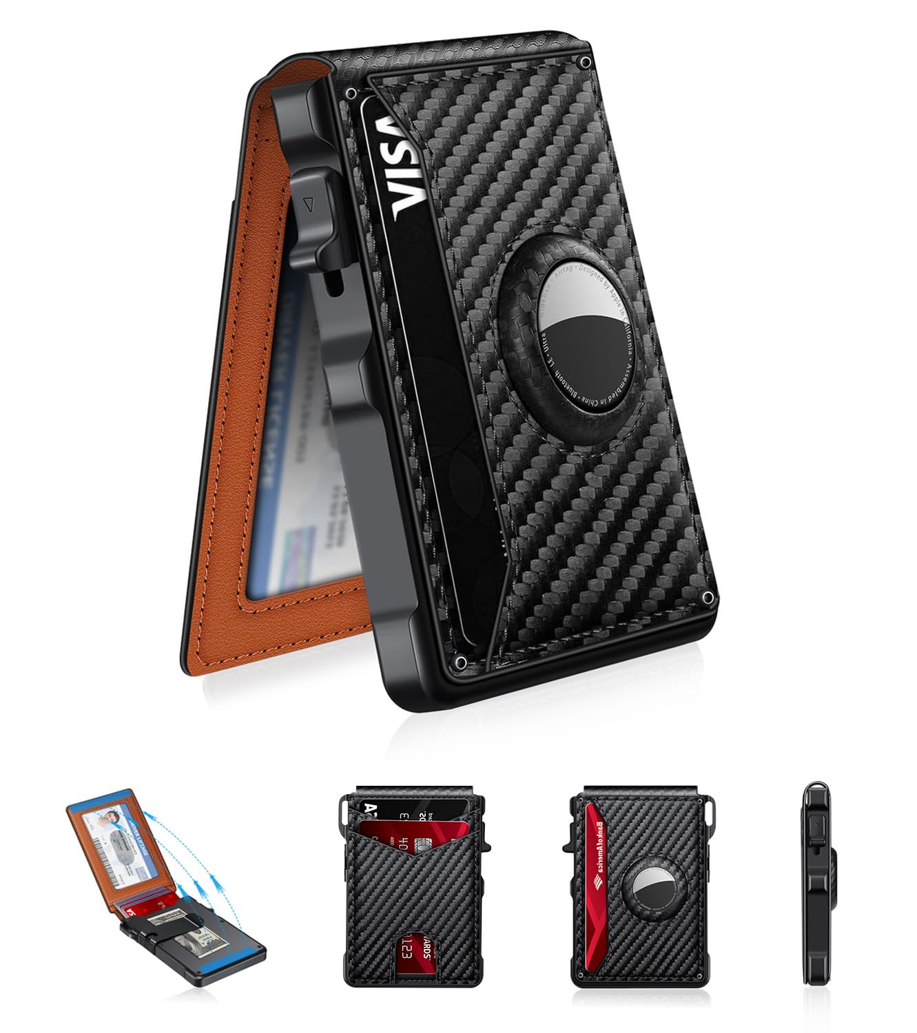 AirTag Wallet for Men – Slim RFID Bifold Card Holder - Abbycart