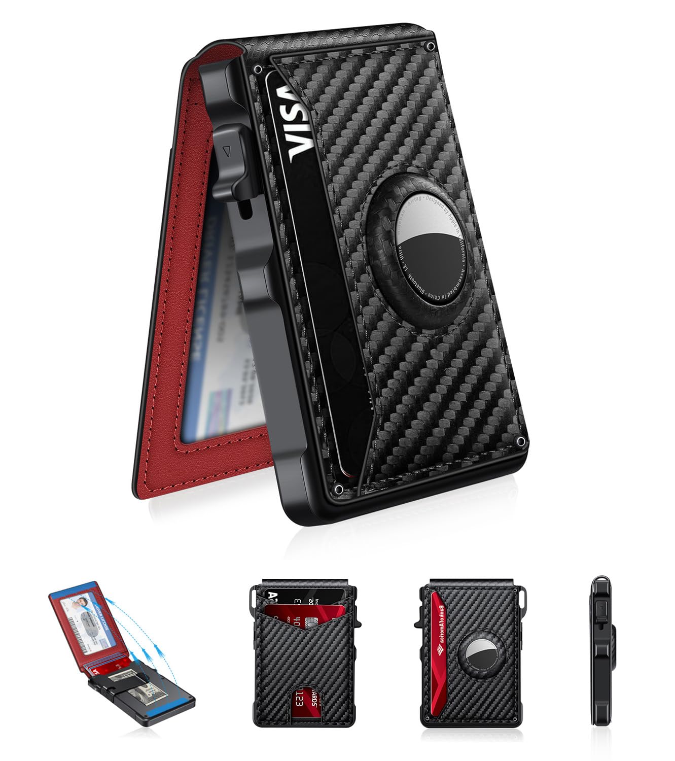 AirTag Wallet for Men – Slim RFID Bifold Card Holder - Abbycart