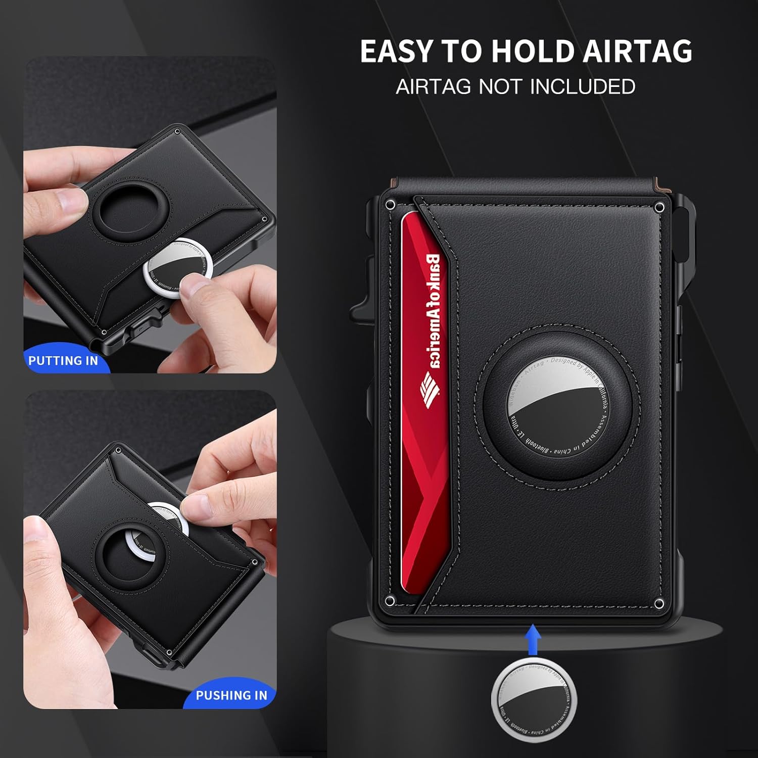 AirTag Wallet for Men – Slim RFID Bifold Card Holder - Abbycart