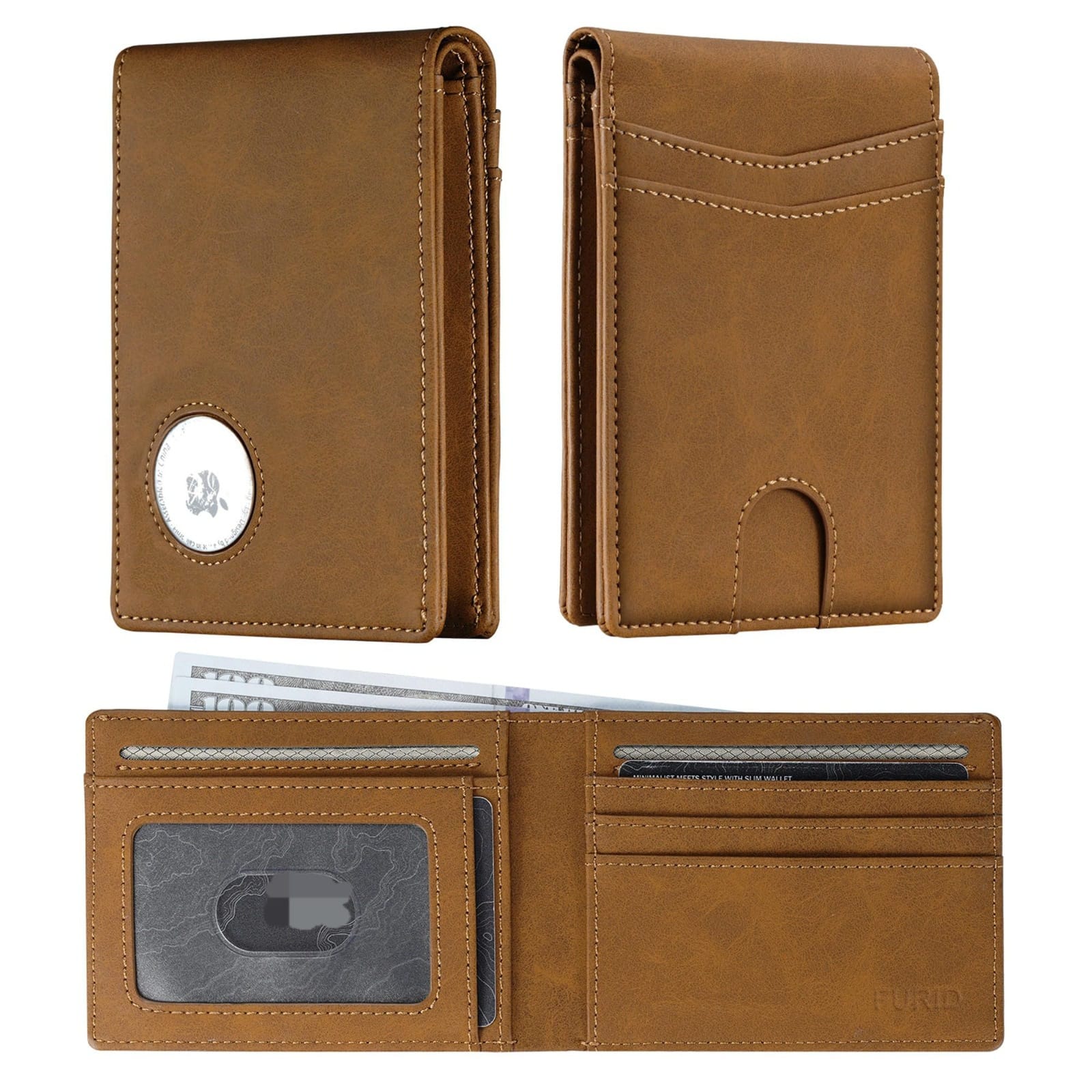 AirTag Wallet for Men – Slim RFID Bifold Front Pocket Card Holder - Abbycart