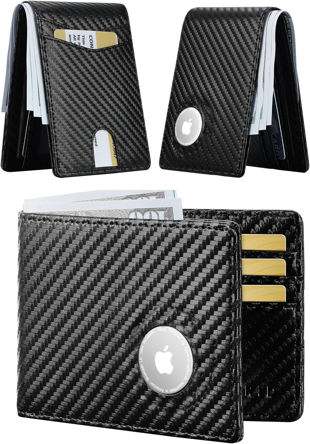 AirTag Wallet for Men – Slim RFID Bifold Front Pocket Card Holder - Abbycart
