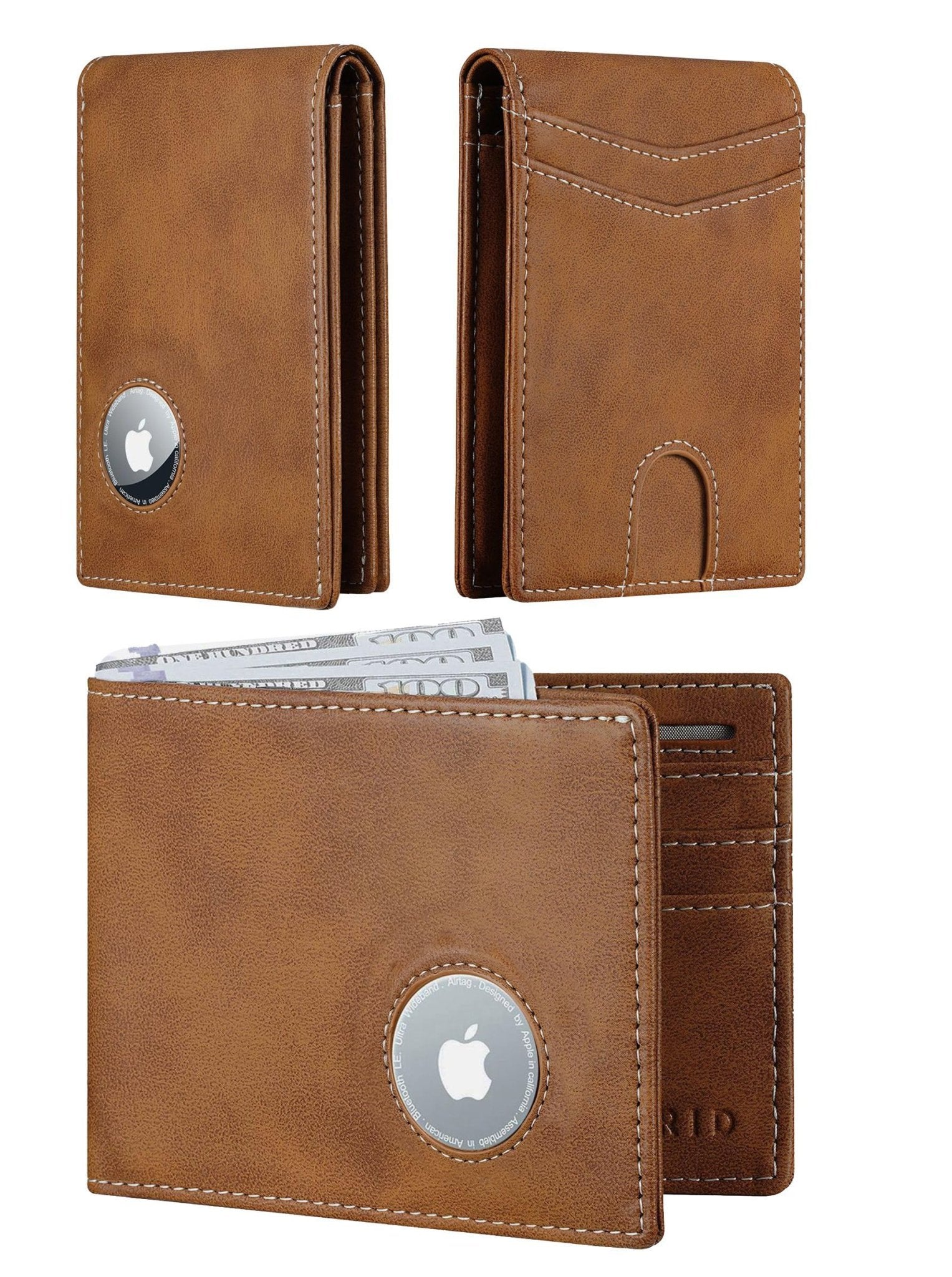 AirTag Wallet for Men – Slim RFID Bifold Front Pocket Card Holder - Abbycart