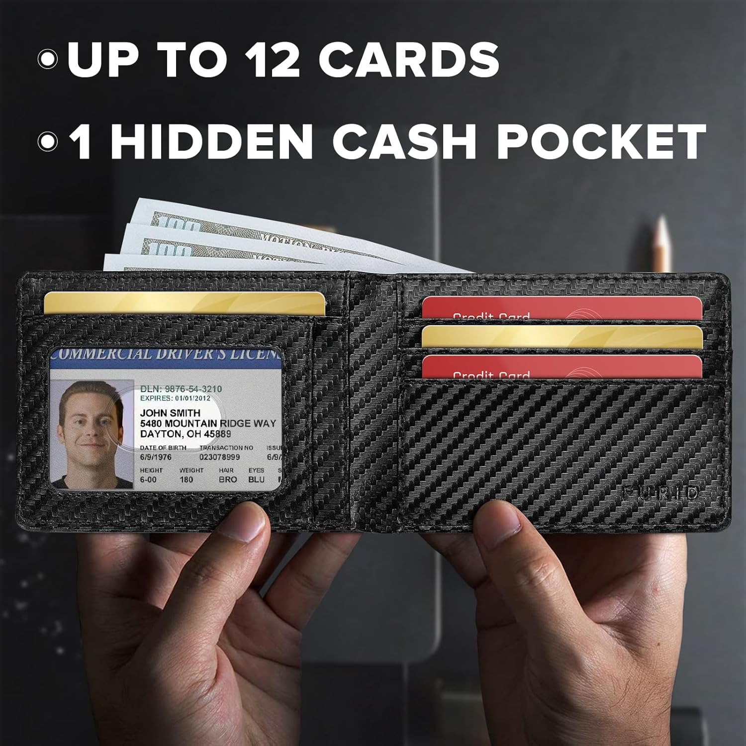 AirTag Wallet for Men – Slim RFID Bifold Front Pocket Card Holder - Abbycart