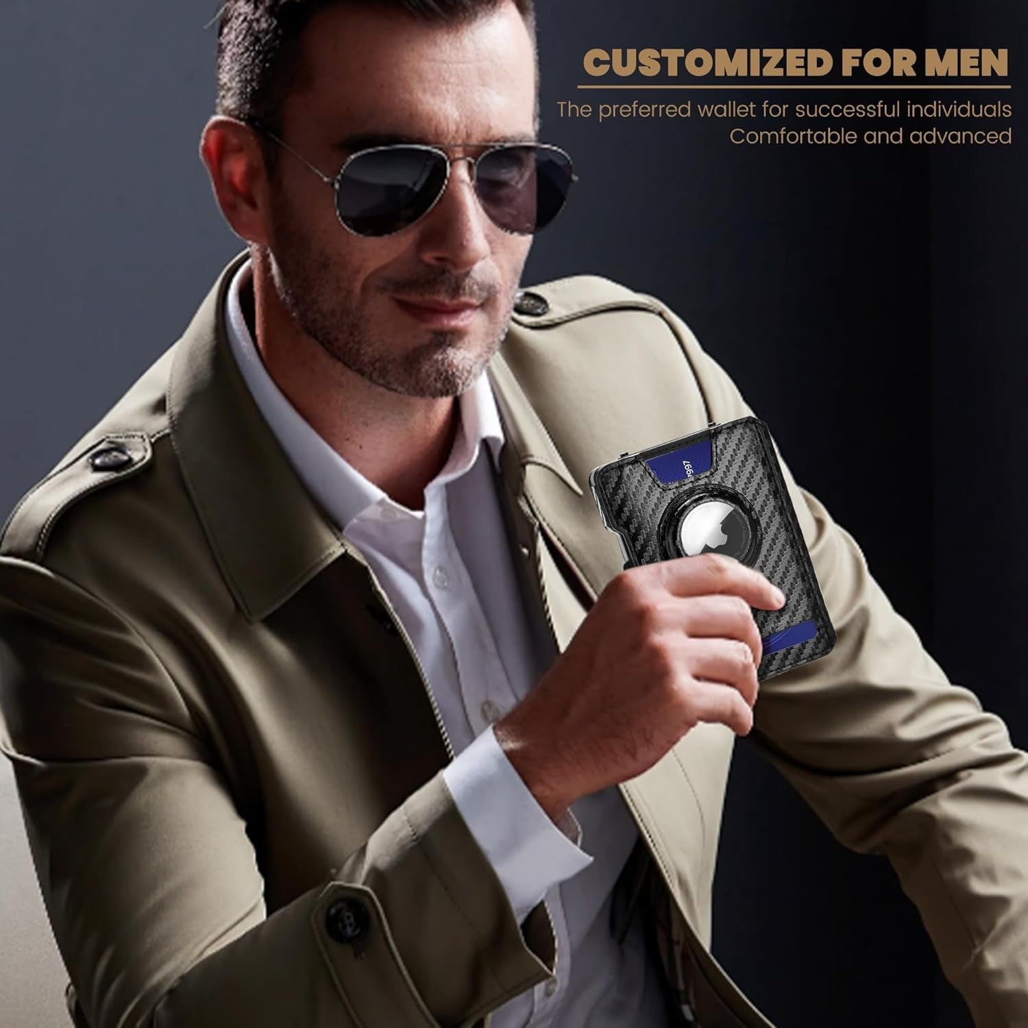 AirTag Wallet for Men | Slim RFID - Blocking Leather Wallet - Abbycart