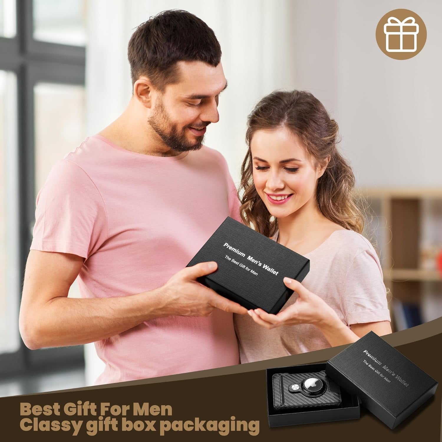 AirTag Wallet for Men | Slim RFID - Blocking Leather Wallet - Abbycart