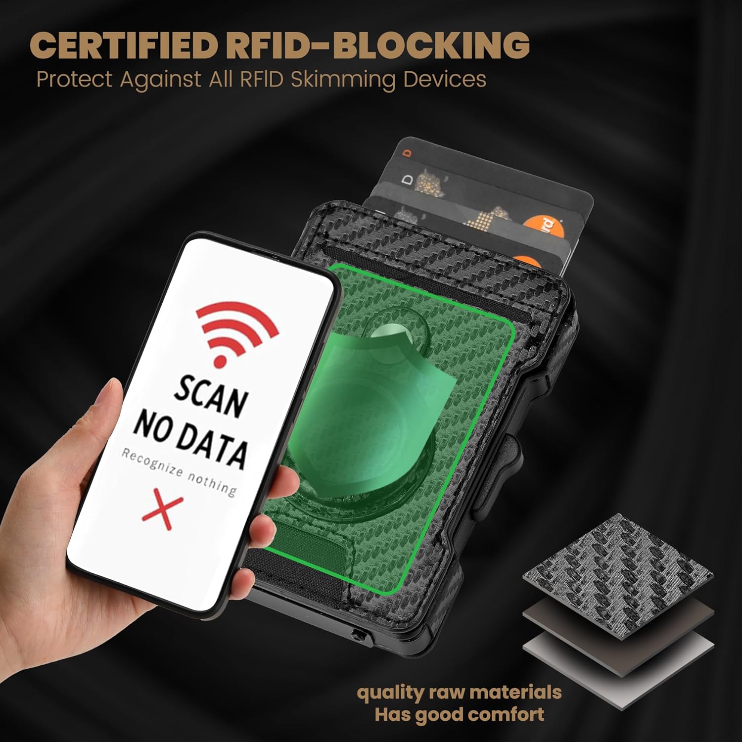 AirTag Wallet for Men – Slim RFID Blocking Leather Wallet with Money Clip and Apple AirTag Holder - Abbycart