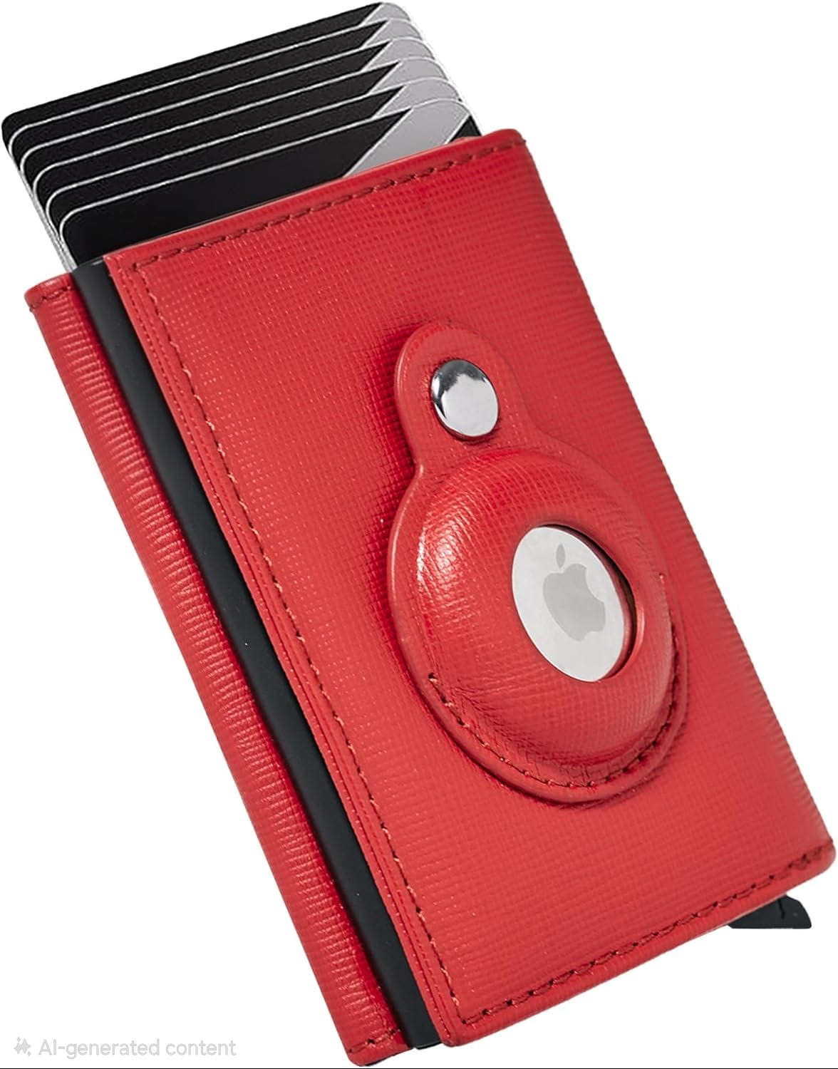 Airtag Wallet with Pop - Up Card Case | Genuine Leather RFID Slim Wallet - Abbycart