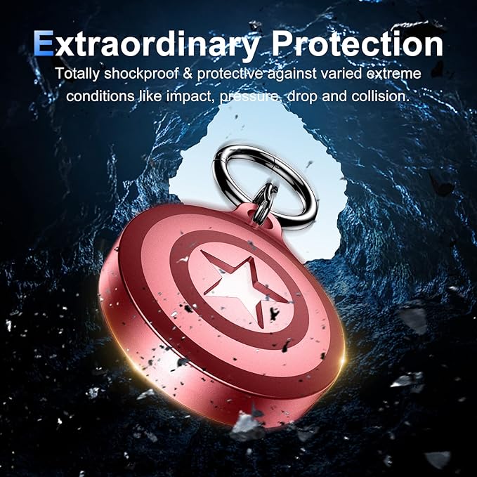 Aluminum Waterproof AirTag Case - Durable, Shockproof Keychain Holder for Apple AirTags - Abbycart