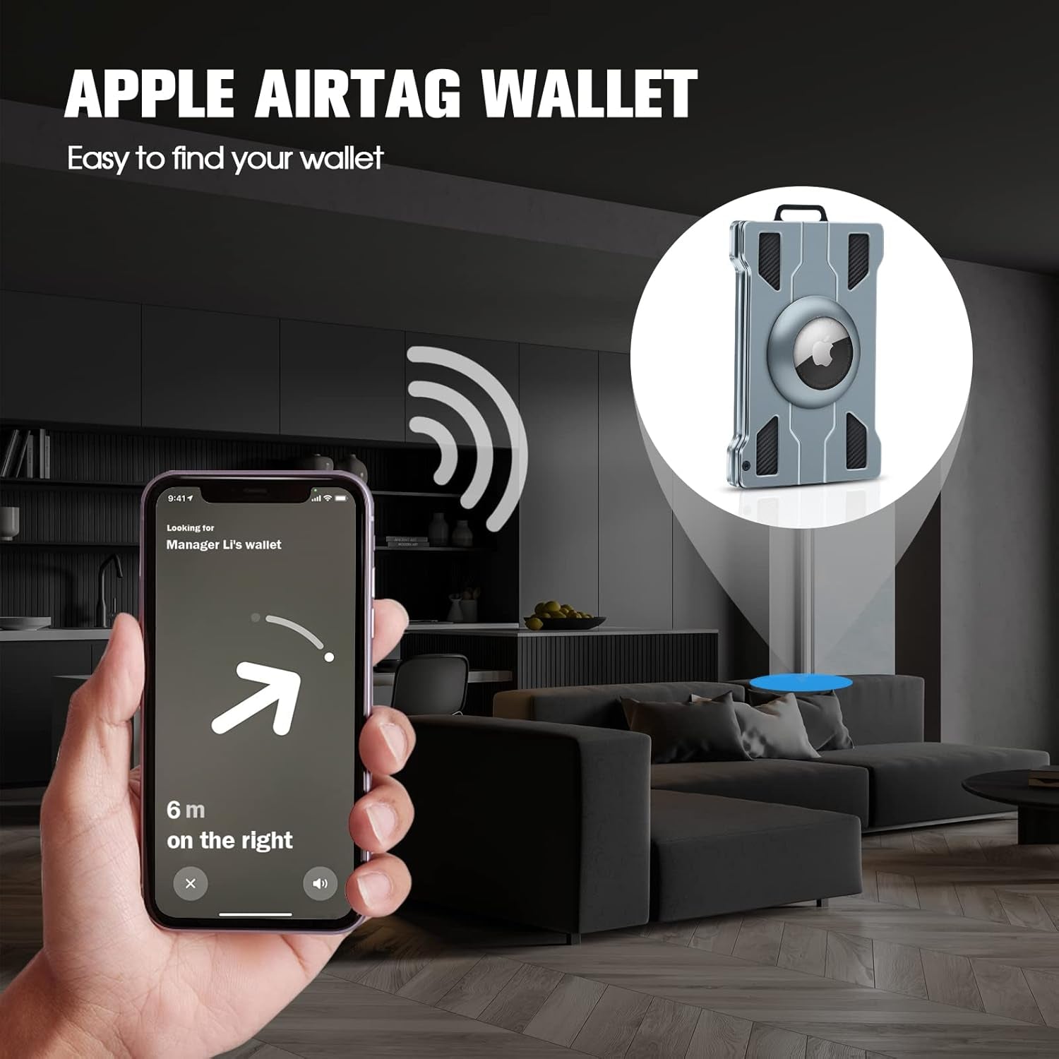 Apple AirTag Wallet for Men – Slim RFID Blocking Bifold with 13 Card Slots and Money Clip - Abbycart