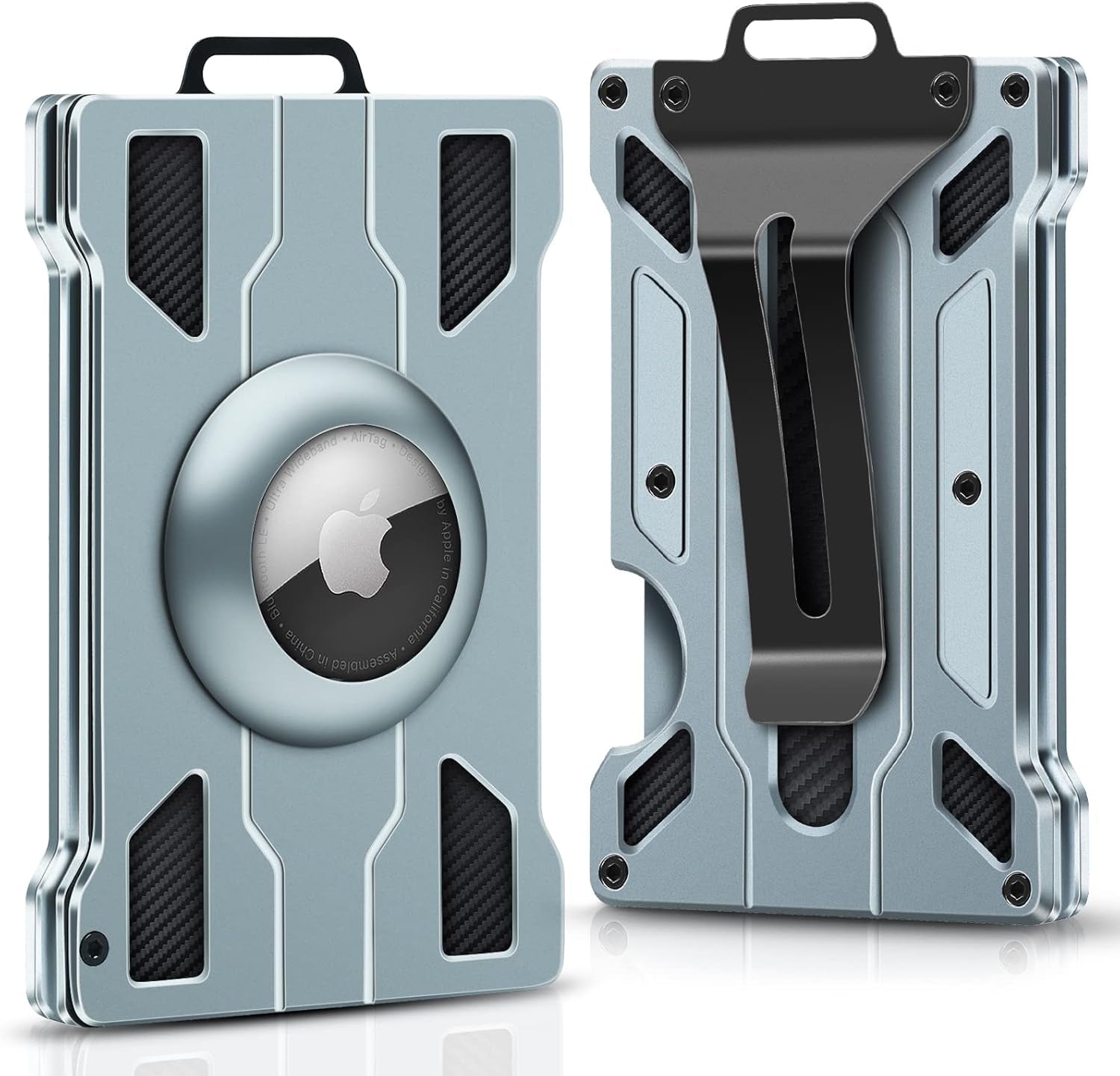 Apple AirTag Wallet for Men – Slim RFID Blocking Bifold with 13 Card Slots and Money Clip - Abbycart