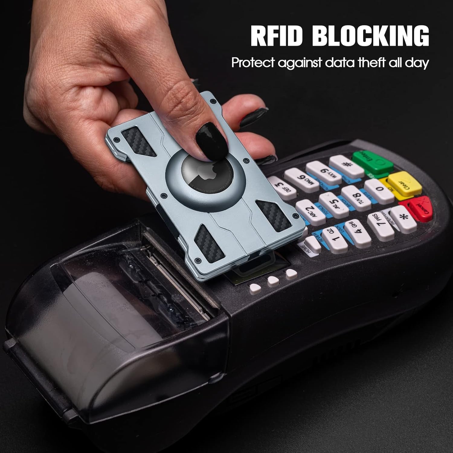 Apple AirTag Wallet for Men – Slim RFID Blocking Bifold with 13 Card Slots and Money Clip - Abbycart