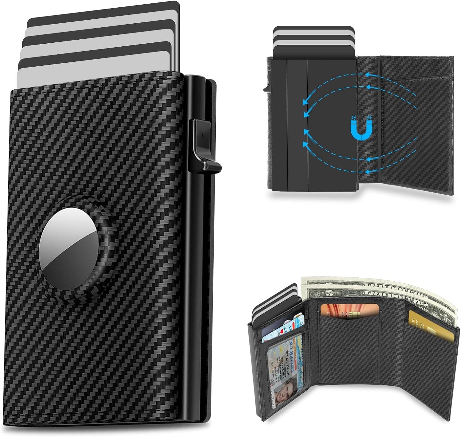 Best AirTag Wallet for Men – RFID Blocking, Premium Leather & Large Capacity - Abbycart