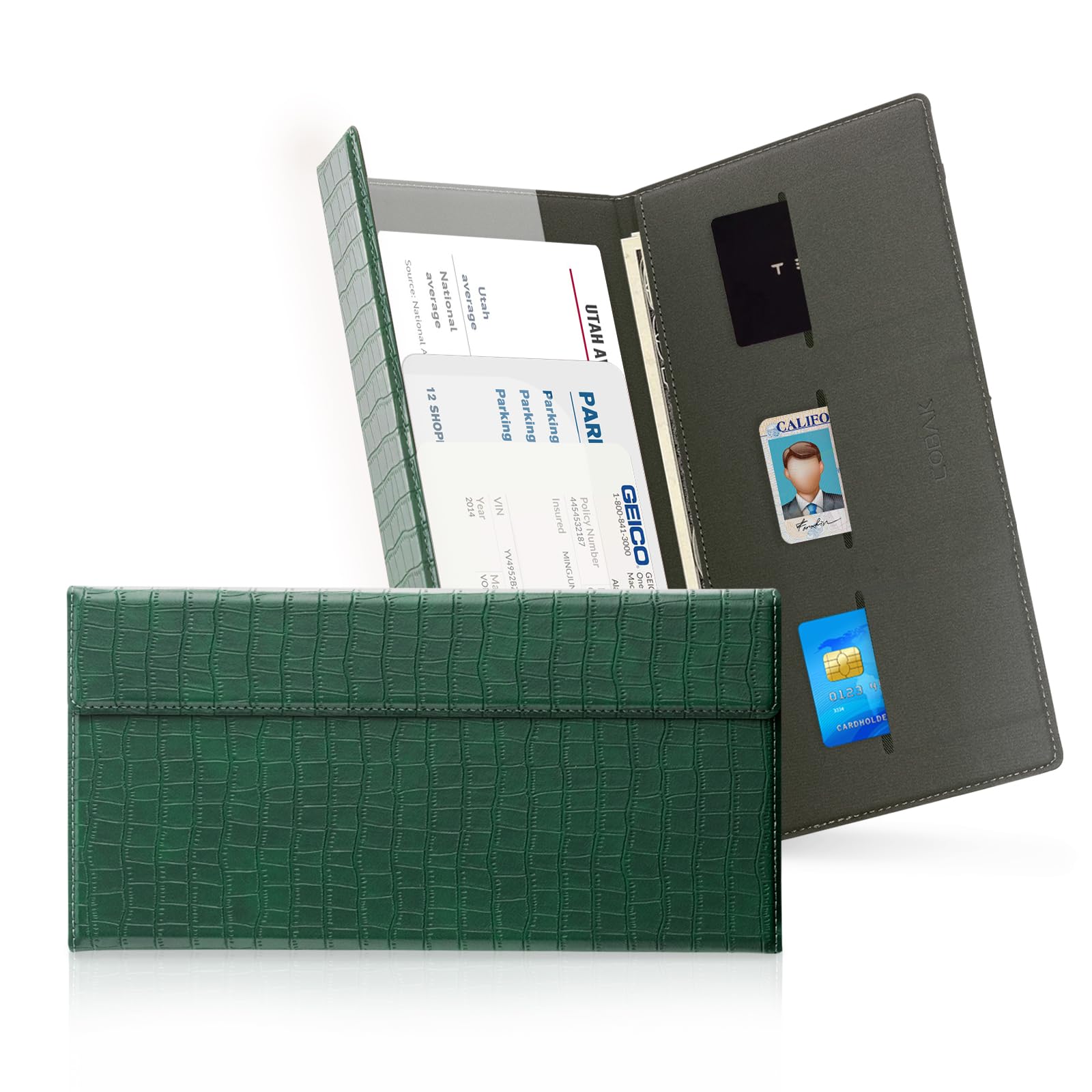 Car Registration Insurance Holder for Glove Box Organizer Case Vehicle