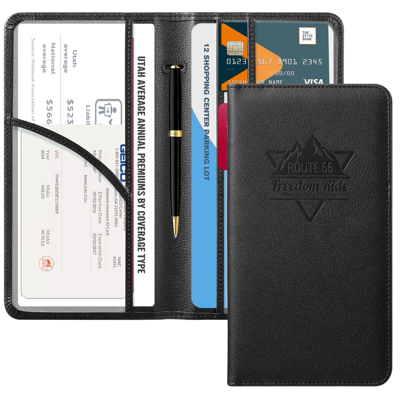 Car Registration Insurance Holder for Glove Box Organizer Case Vehicle