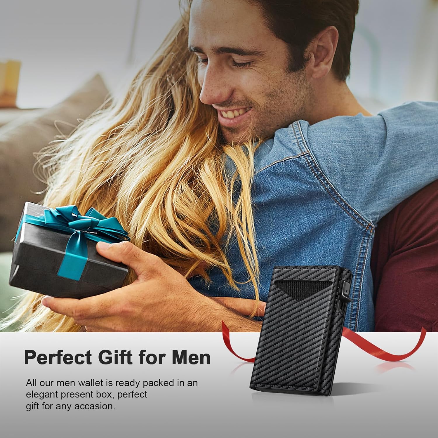 Carbon Fiber Pop Up Wallet – Slim RFID Men’s Wallet - Abbycart