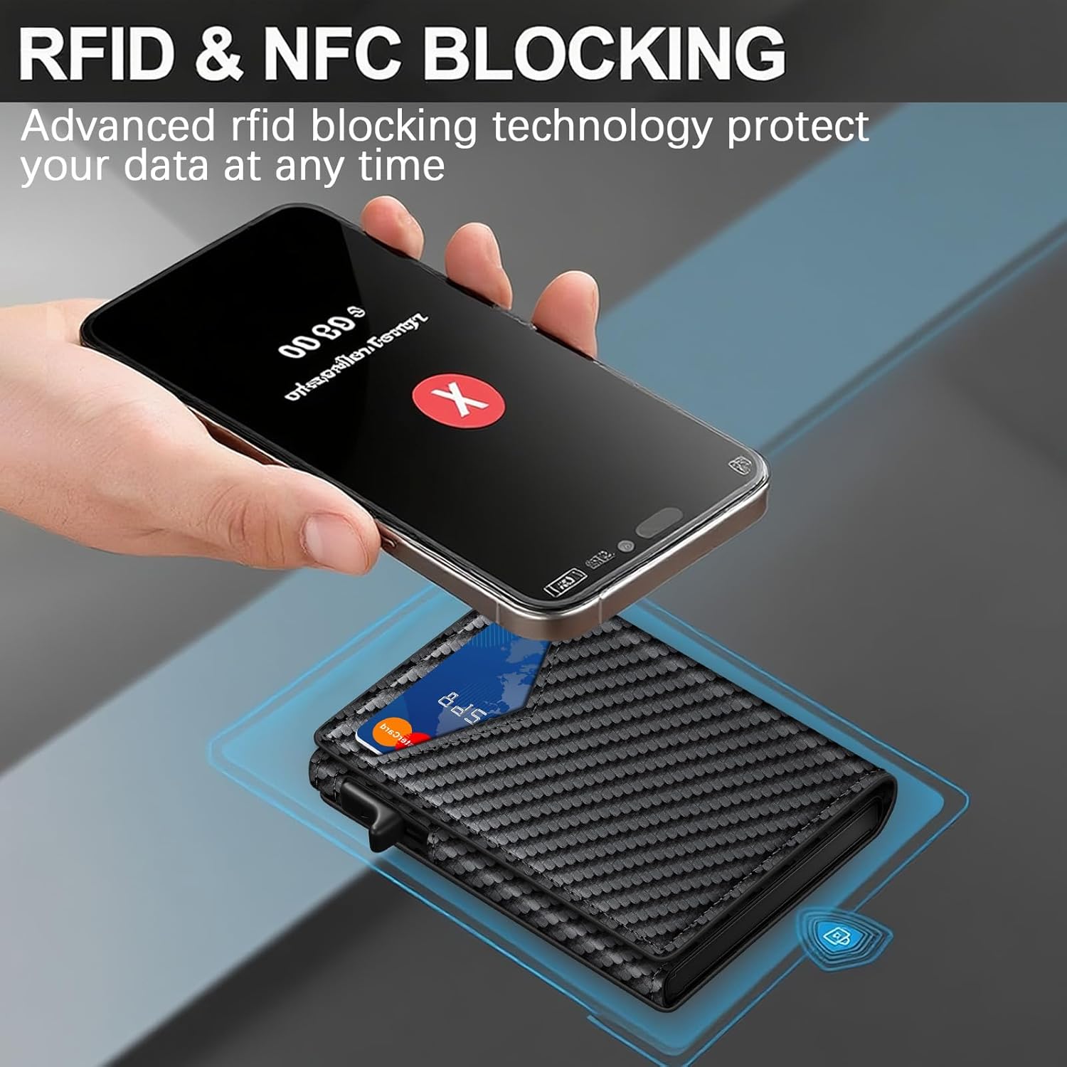 Carbon Fiber Pop Up Wallet – Slim RFID Men’s Wallet - Abbycart