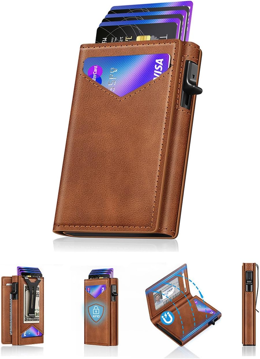 Carbon Fiber Pop Up Wallet – Slim RFID Men’s Wallet - Abbycart