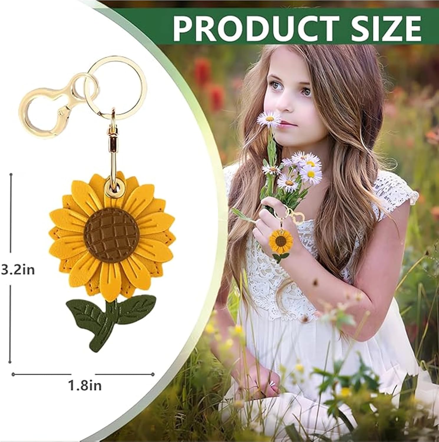 BORKUANA Leather Keychain Holder Case Compatible with AirTag,Cute Protective Anti-Scratch Apple Air Tag Cover