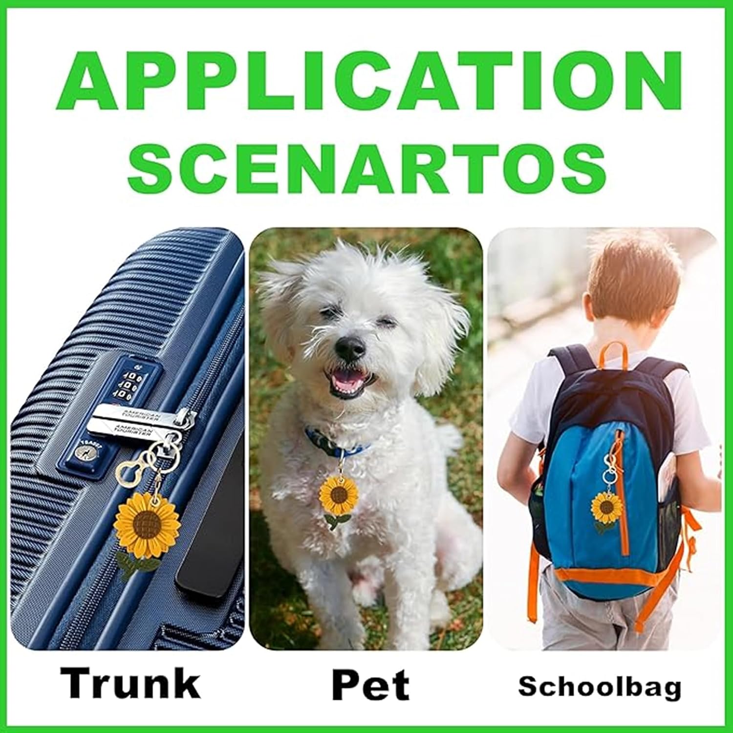 BORKUANA Leather Keychain Holder Case Compatible with AirTag,Cute Protective Anti-Scratch Apple Air Tag Cover