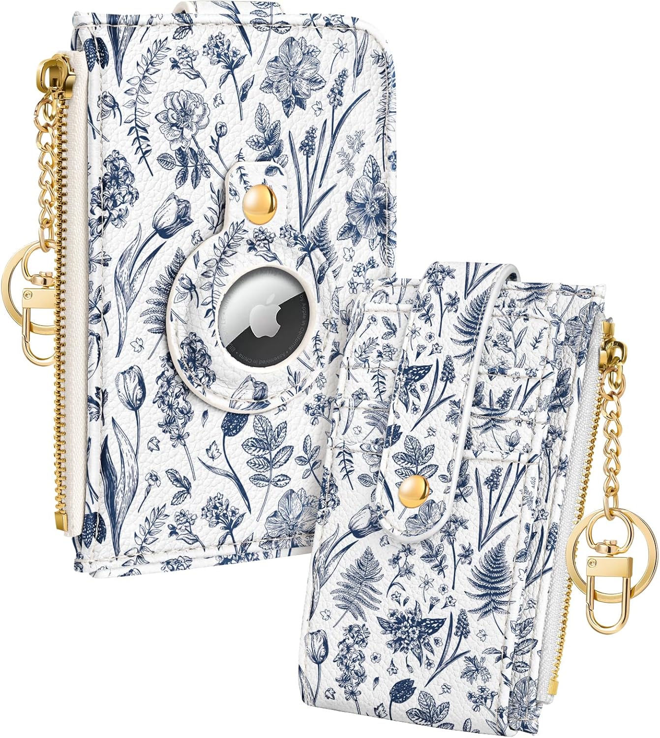 Cute AirTag Wallet for Women – RFID Blocking, Floral Leather, Compact & Stylish - Abbycart