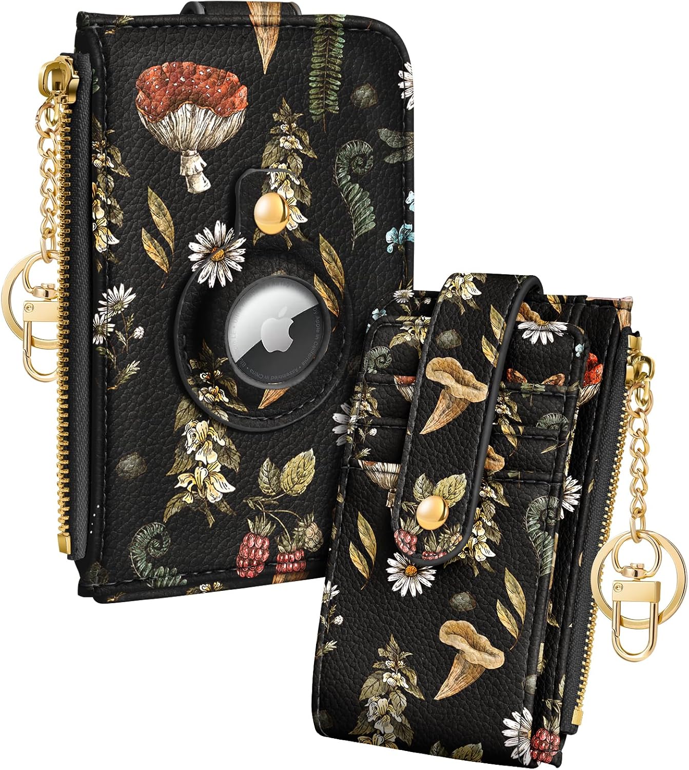 Cute AirTag Wallet for Women – RFID Blocking, Floral Leather, Compact & Stylish - Abbycart