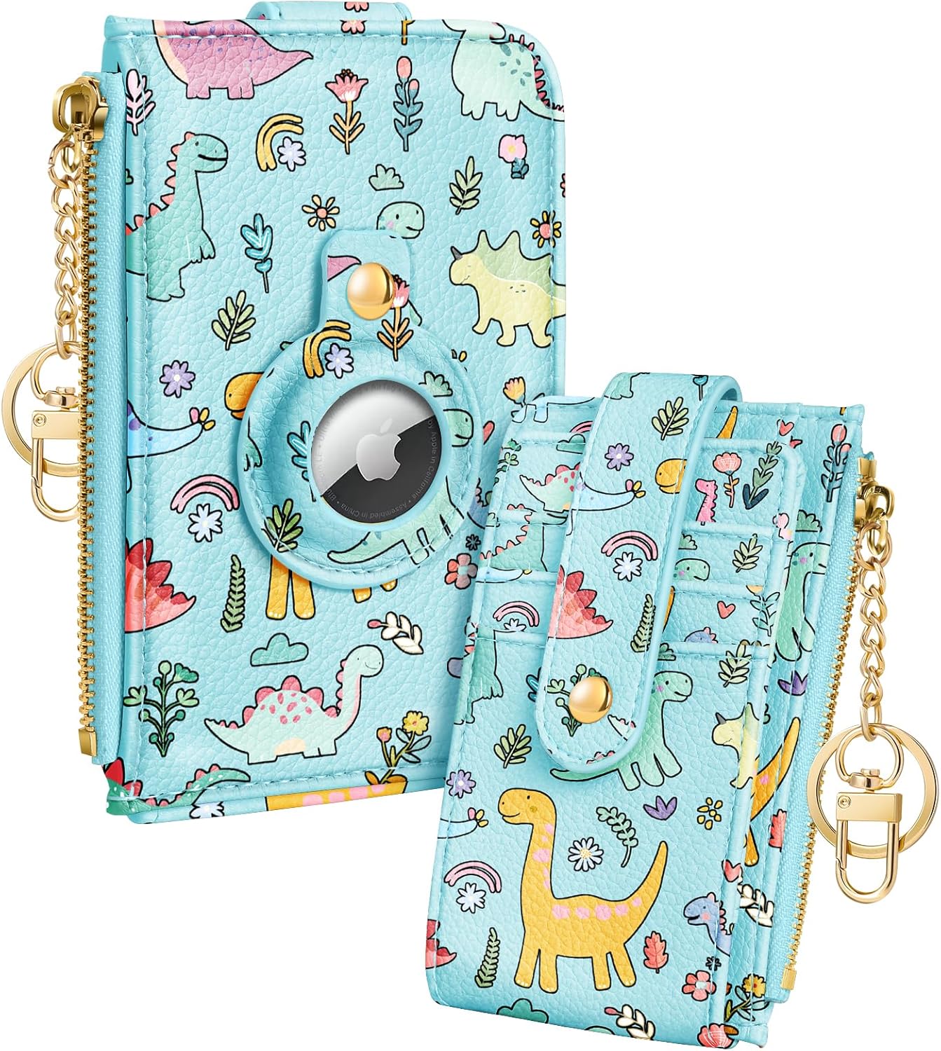 Cute AirTag Wallet for Women – RFID Blocking, Floral Leather, Compact & Stylish - Abbycart