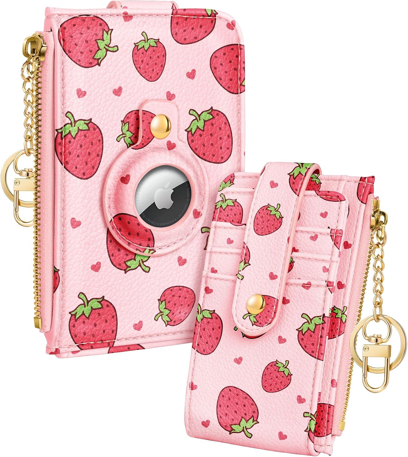 Cute AirTag Wallet for Women – RFID Blocking, Floral Leather, Compact & Stylish - Abbycart