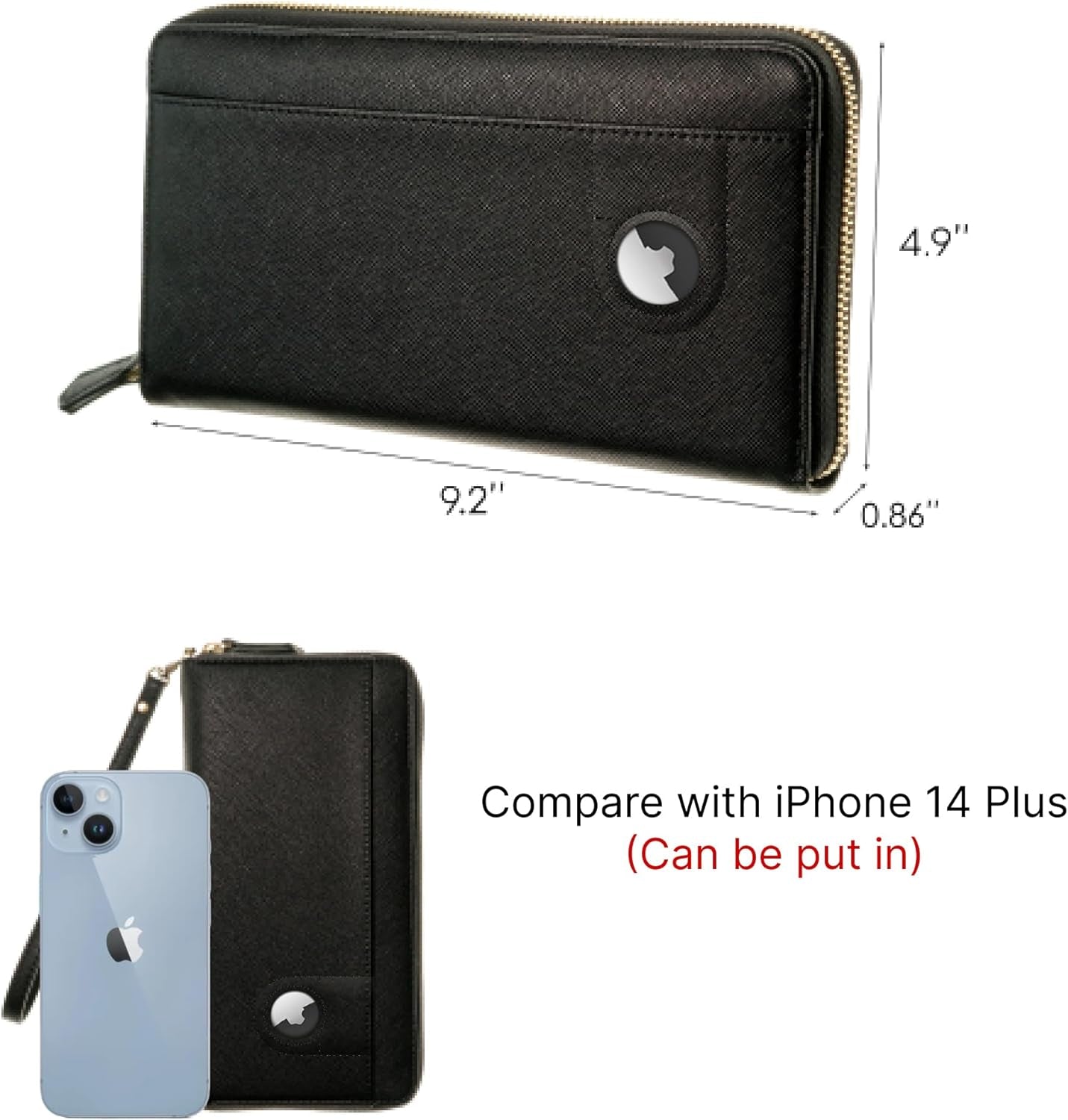 RFID Passport Wallet with AirTag Holder, Family Travel Organizer