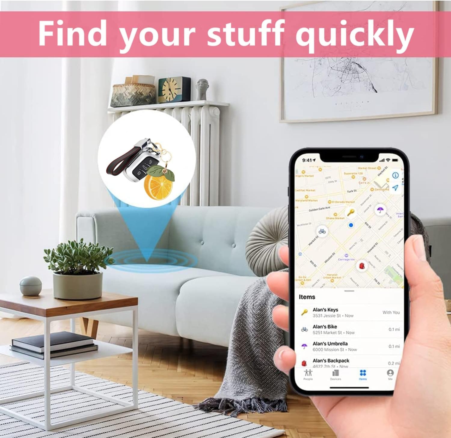 Leather AirTag Keychain Case - Durable Protective Holder with Style - Abbycart