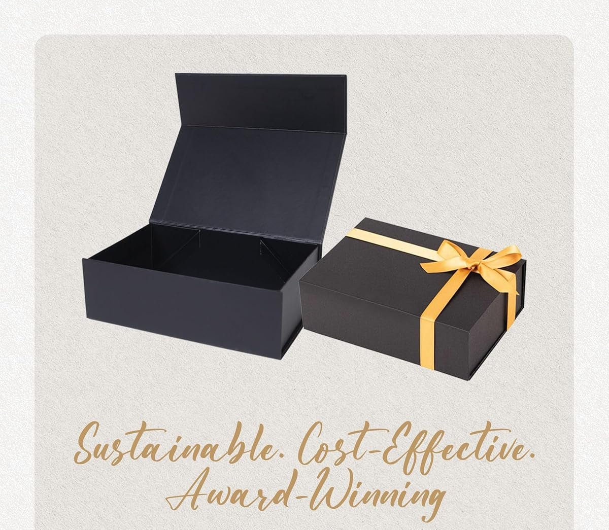 Elegant Black Magnetic Gift Box – Large - Abbycart