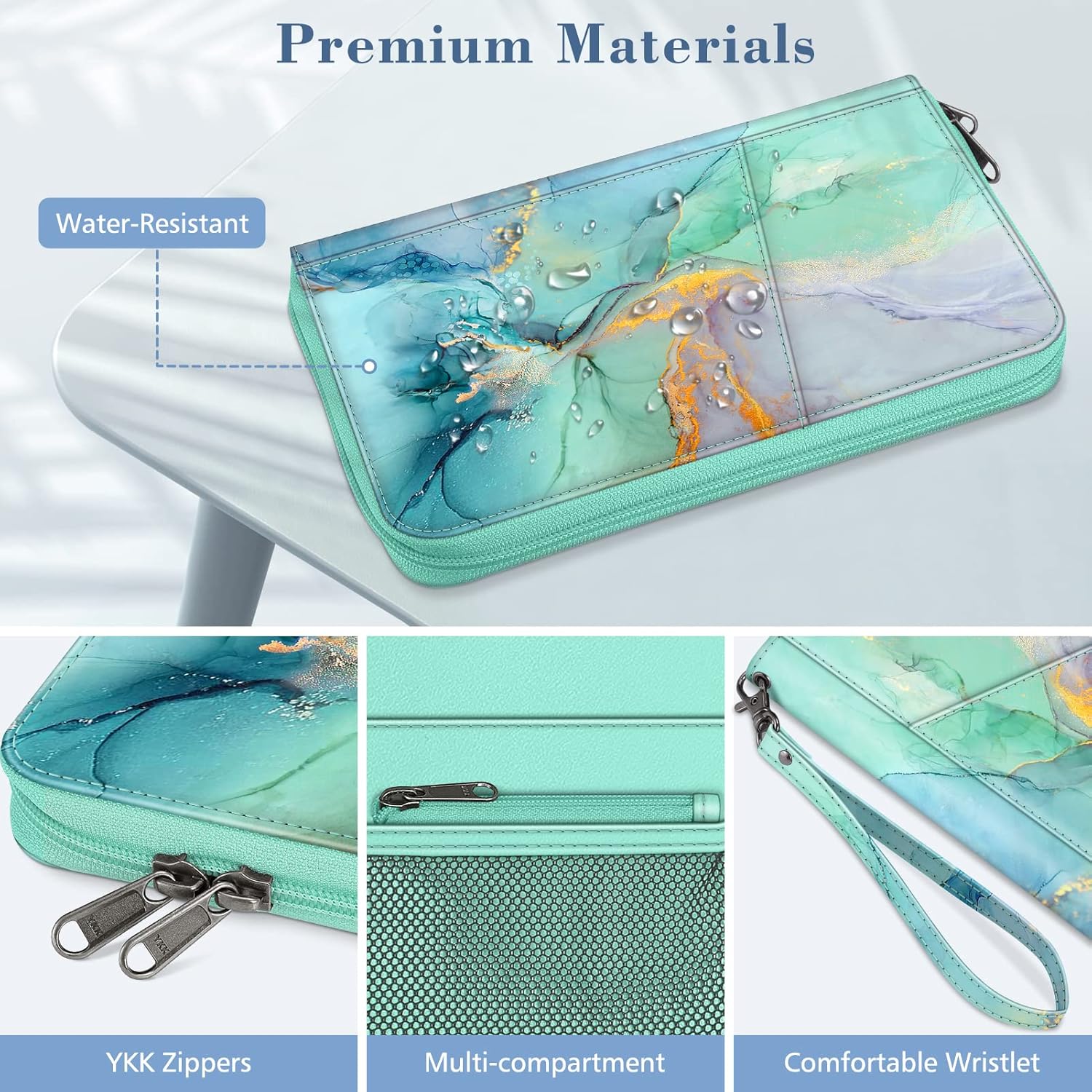Fintie Family Passport Holder Wallet, RFID Blocking Travel Document Organizer Clutch Bag Credit Cards Case for Women Men