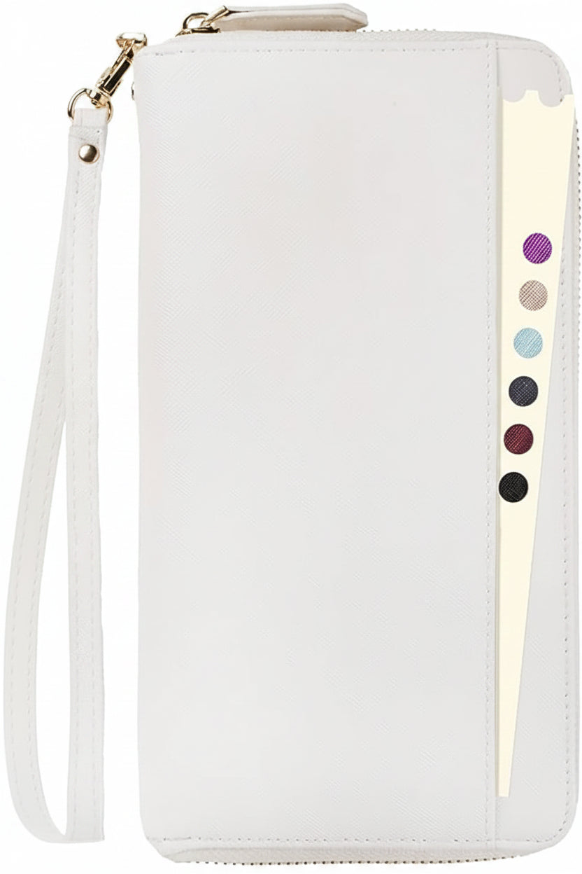 RFID-Blocking Travel Document Organizer with AirTag Holder – Secure Passport Wallet for Family Trips