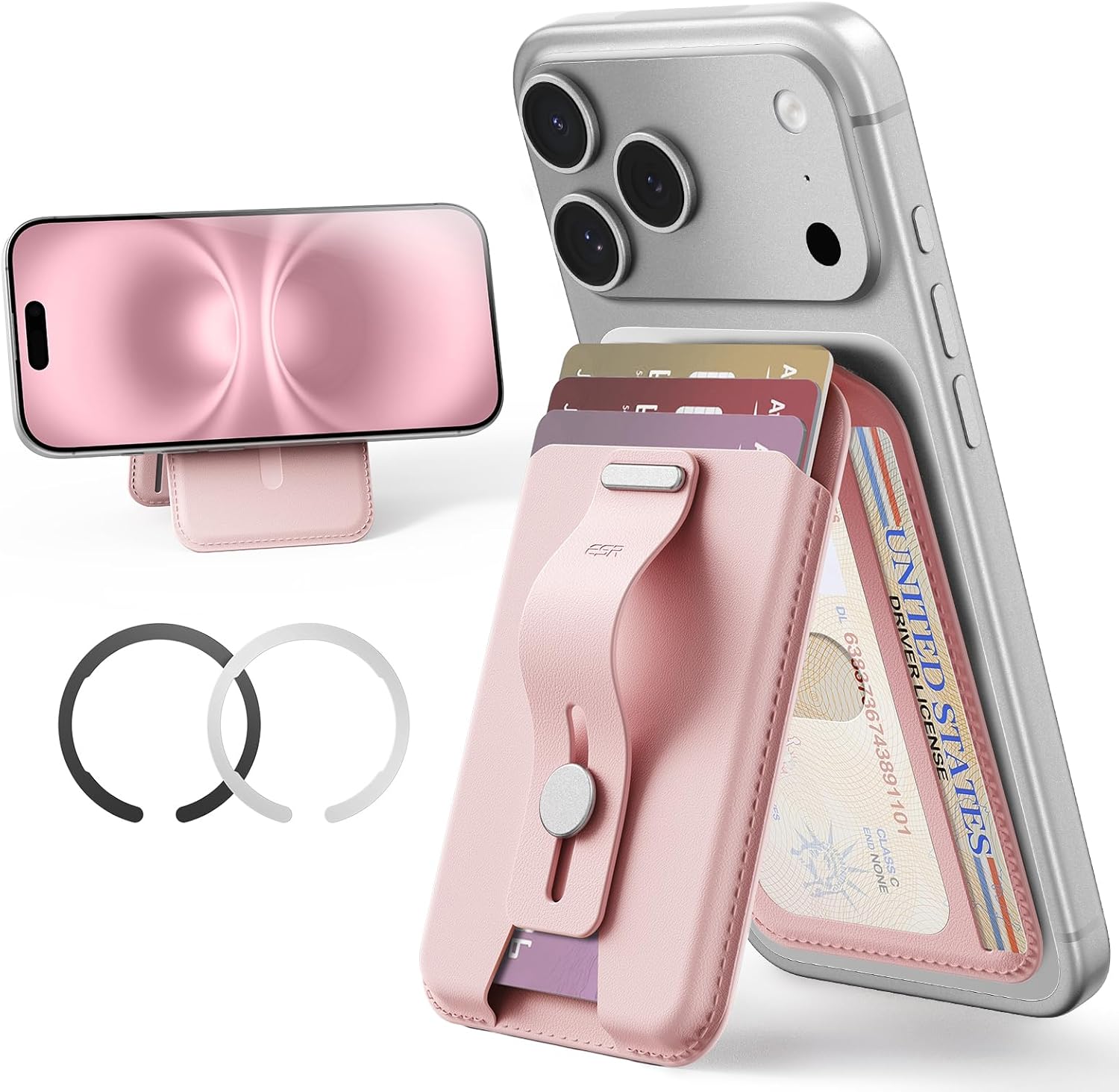 Find My MagSafe Wallet with Stand, RFID Blocking, 5-Card Leather